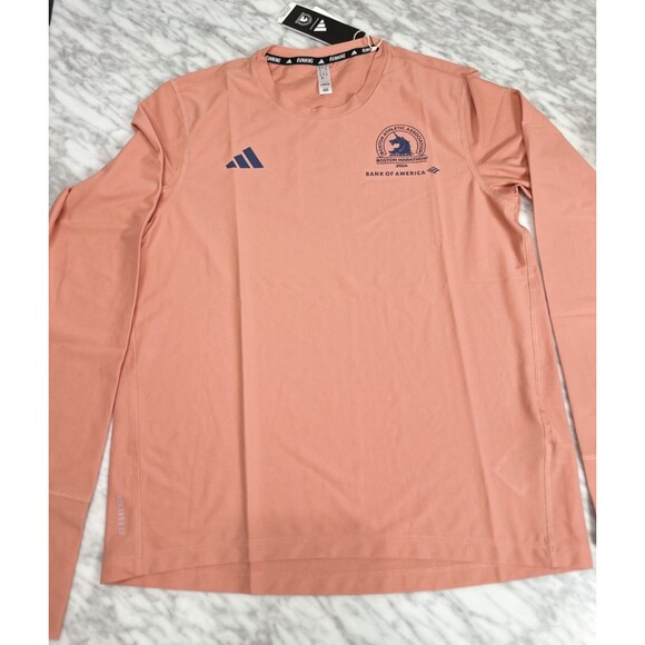 Adidas Boston Marathon 2024 Lightweight Running TEE clay women's Small IS9556 - Picture 3 of 11
